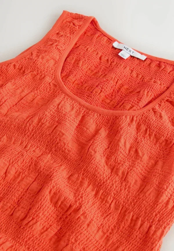 Топ хлопковый Regular fit Next orange, оранжевый — фото 4