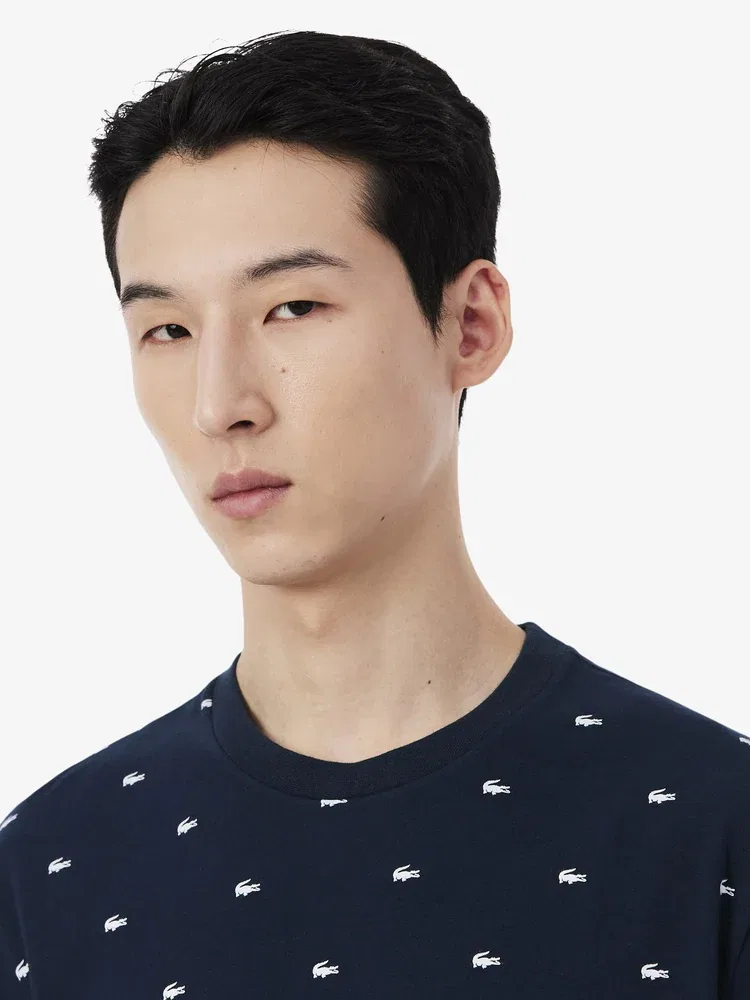 Футболка с принтом LACOSTE, Navy — фото 2