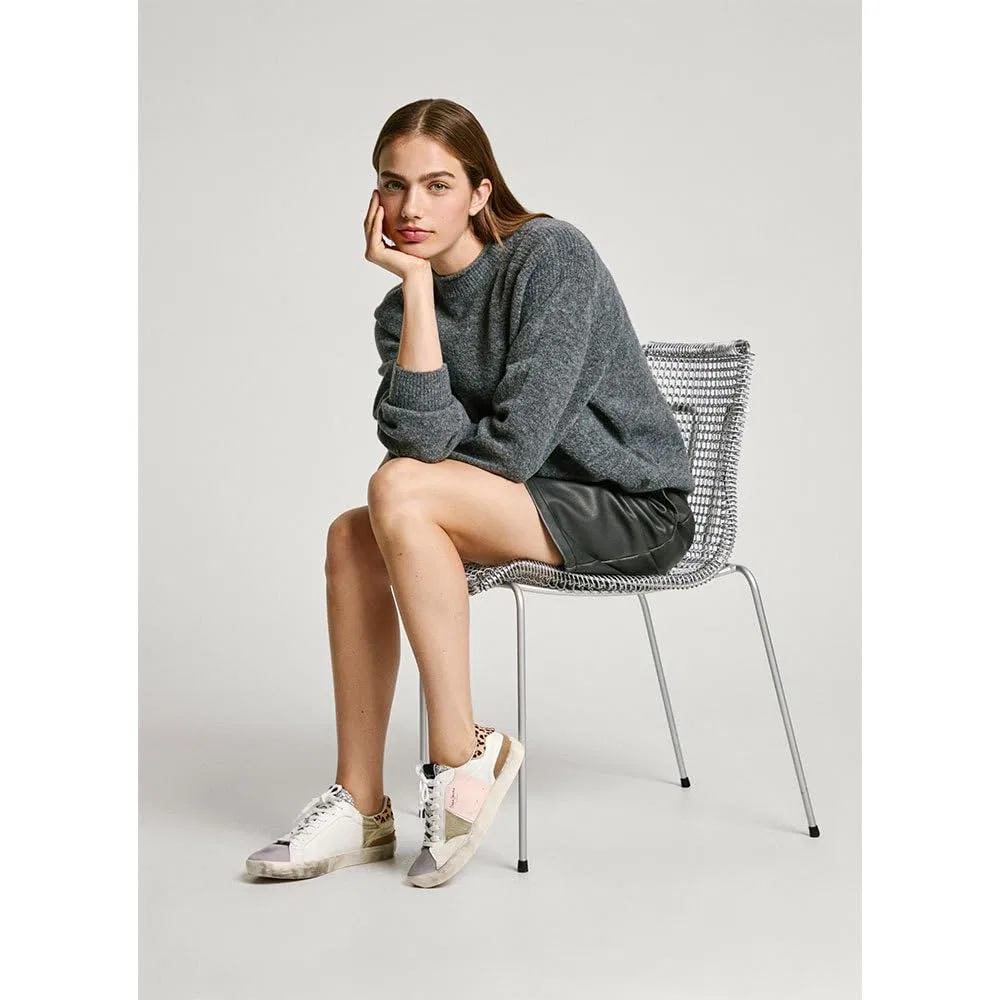 Детские кроссовки для девочек кожаные Lane Sweet от Pepe Jeans, White — фото 2