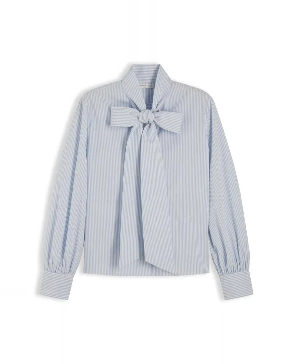 Женская рубашка с длинным рукавом, Cuello, Tommy Hilfiger, голубой — фото 4