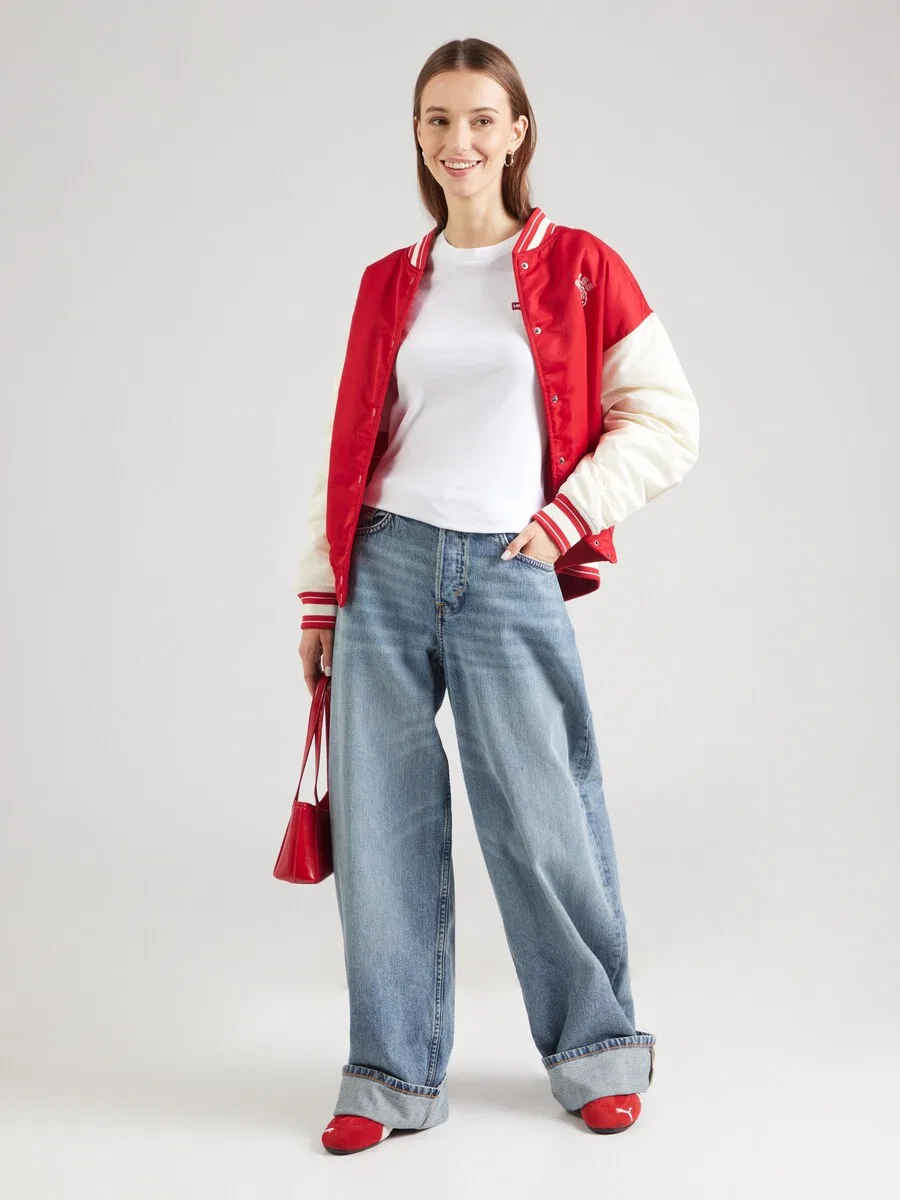 Комплект из двух футболок с длинным рукавом LEVI'S «Essential Long Sleeve Tee» черного и белого цвета — фото 4