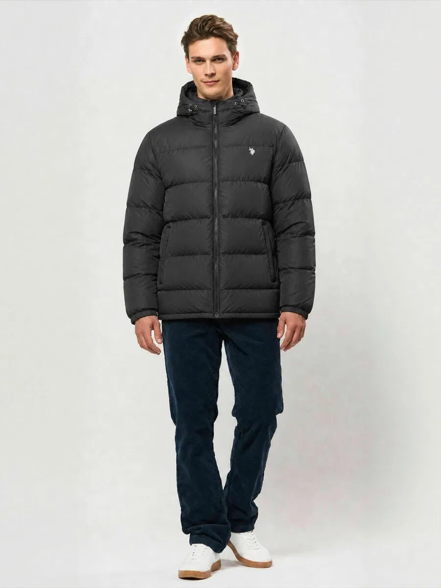 Зимняя куртка U.S. POLO ASSN. 'UMHenrik' черного цвета — фото 4