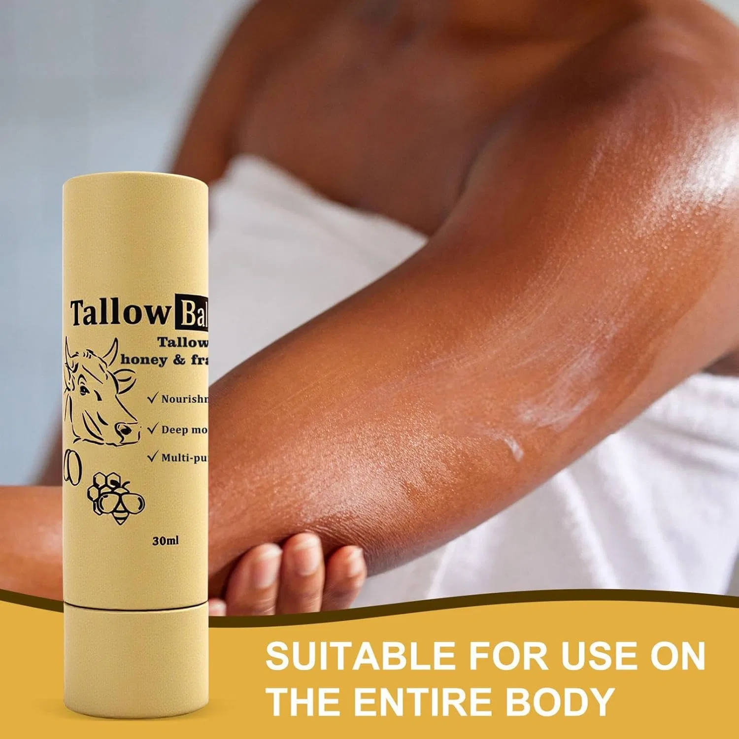 Бальзам для лица и тела Tallow Naturals Honey Balm, Yuxtth, 3 шт., 30 мл — фото 2