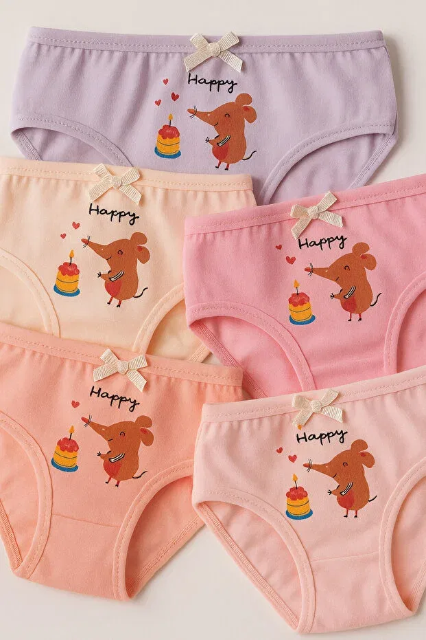 Детские трусы для девочек с принтом Elephant Printed Katia&Bony, Multicolored