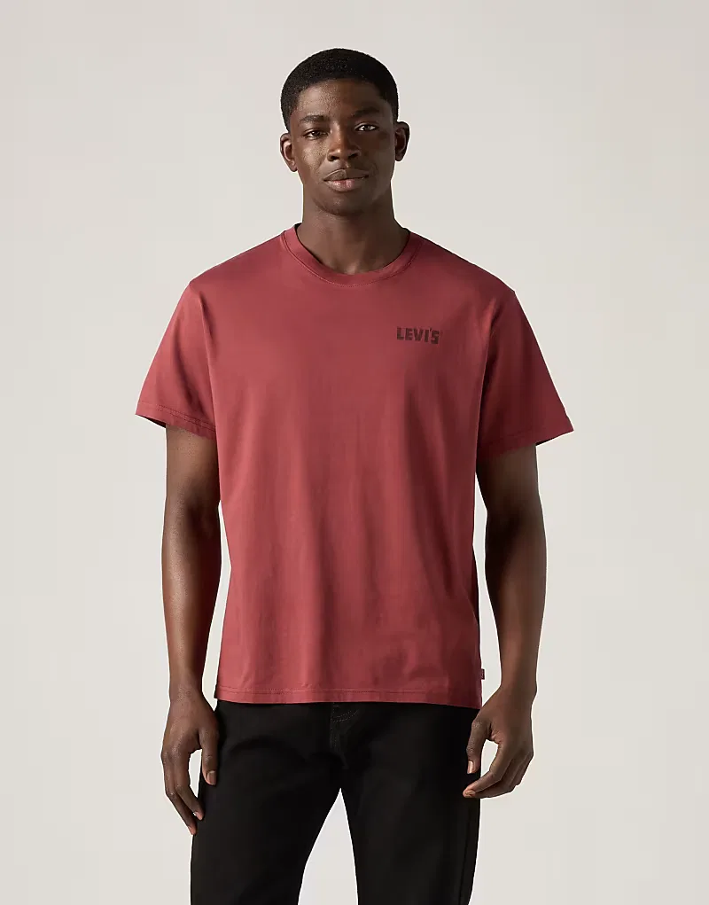 Футболка удобная хлопковая Levi's, красный — фото 4