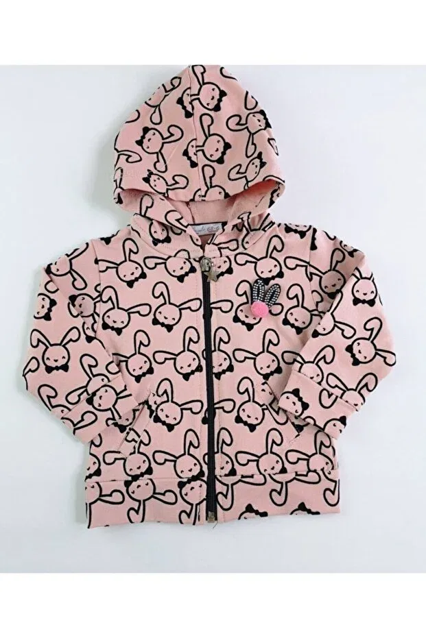 Детский кардиган для девочек с принтом Rabbit Embossed Divonette, Multicolor