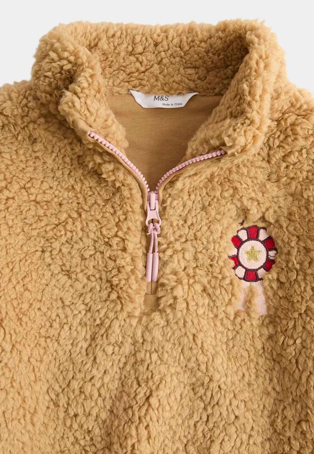 Куртка из искусственного меха для собак - флисовый джемпер Marks & Spencer, Camel — фото 3
