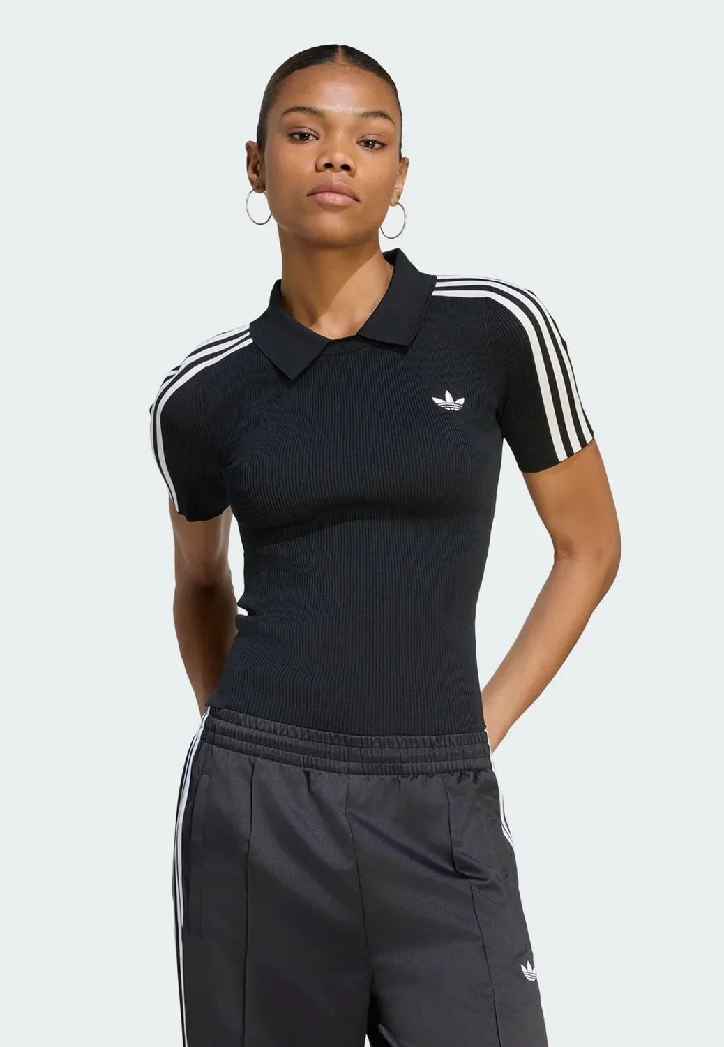 Футболка-Поло Tech rib cali tee Adidas Originals, Black Chalk White