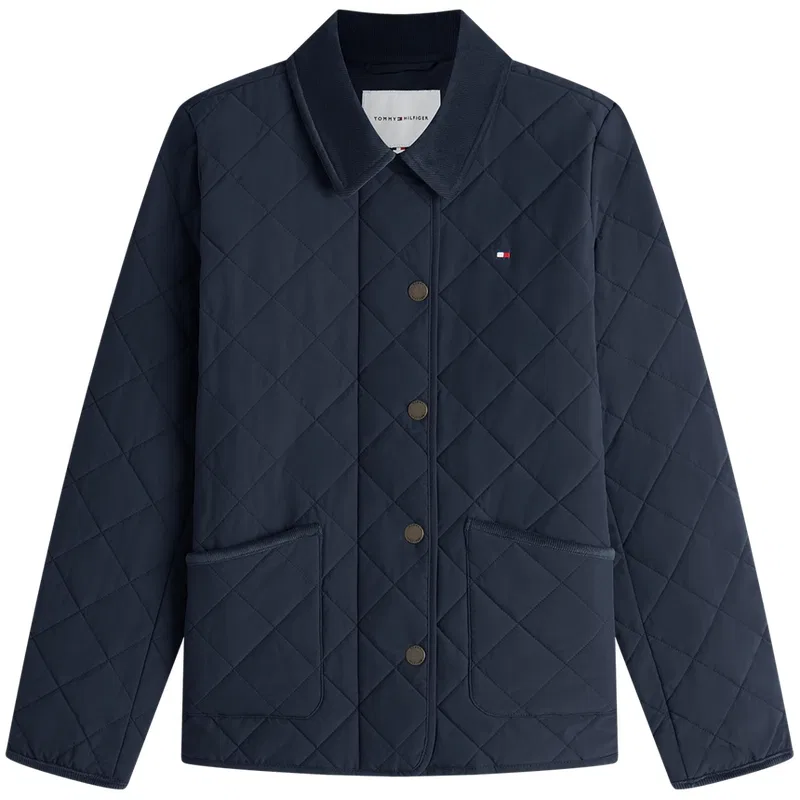 Женский пуховик с лацканами Tommy Hilfiger, Army Green RBN — фото 4