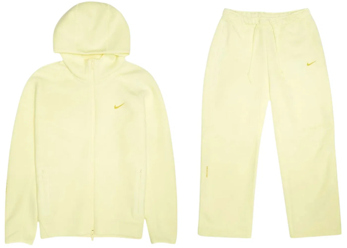 Мужской спортивный комплект из футера с капюшоном и штанами Set Nike, Citron Tint/Vivid Sulfur