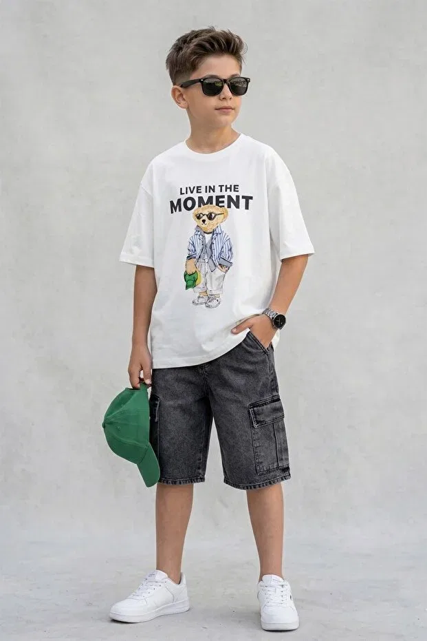 Детские джинсовые шорты для мальчиков Dmb Boys & Girls, Smoke Grey