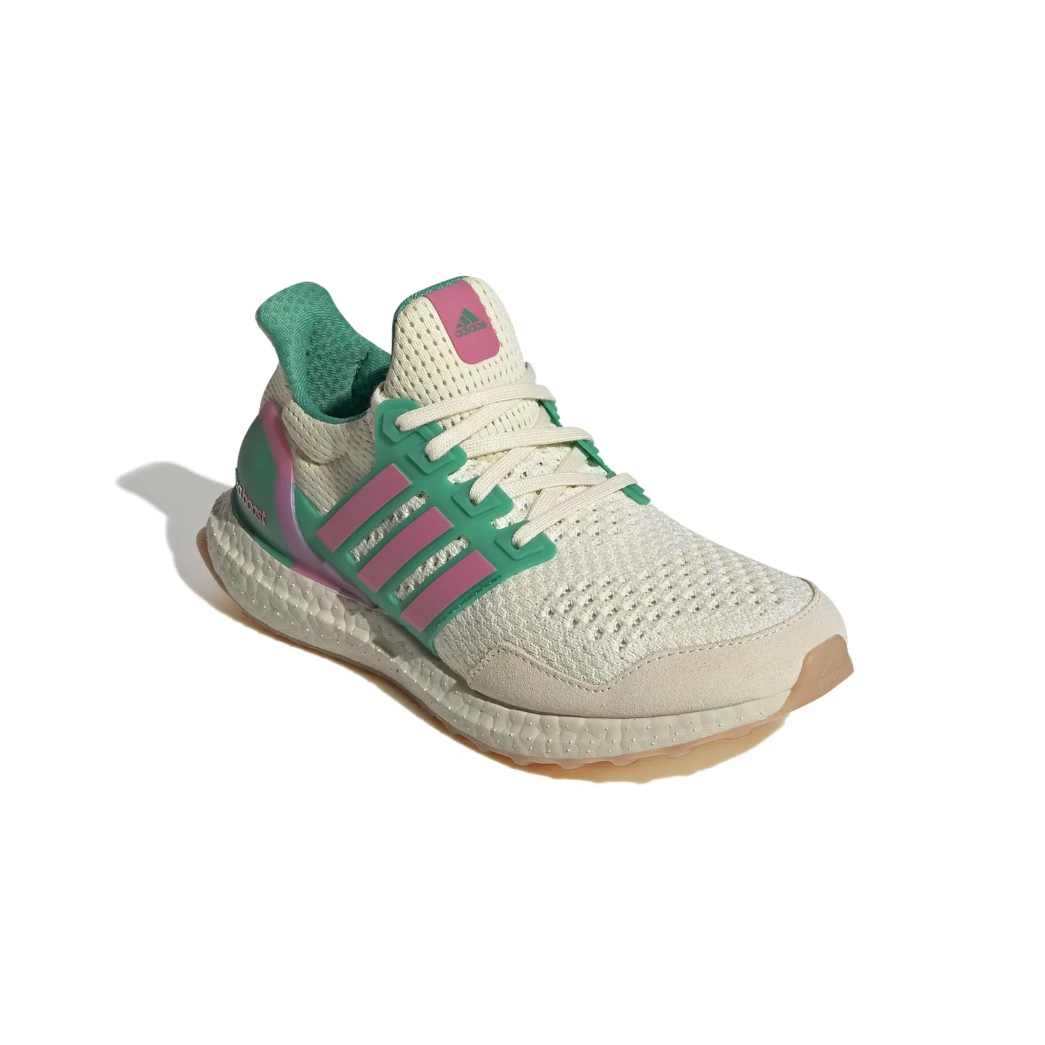 Детские кроссовки на липучках Grand Court Lifestyle Unisex Kids Adidas, Off White Pink Fusion Court Green — фото 2