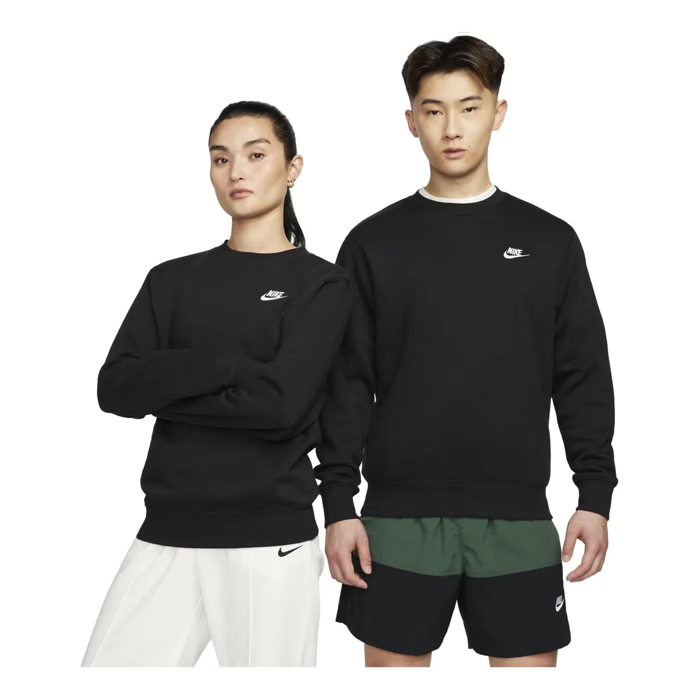 Пуловер с круглым вырезом Sportswear Club Fleece Nike, черный