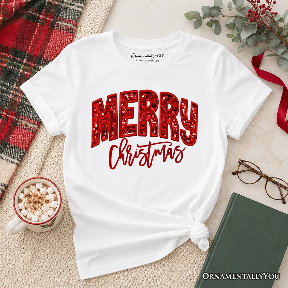 Детская футболка для мальчиков с праздничным принтом Merry Christmas Youth T-Shirt OrnamentallyYou, White — фото 2