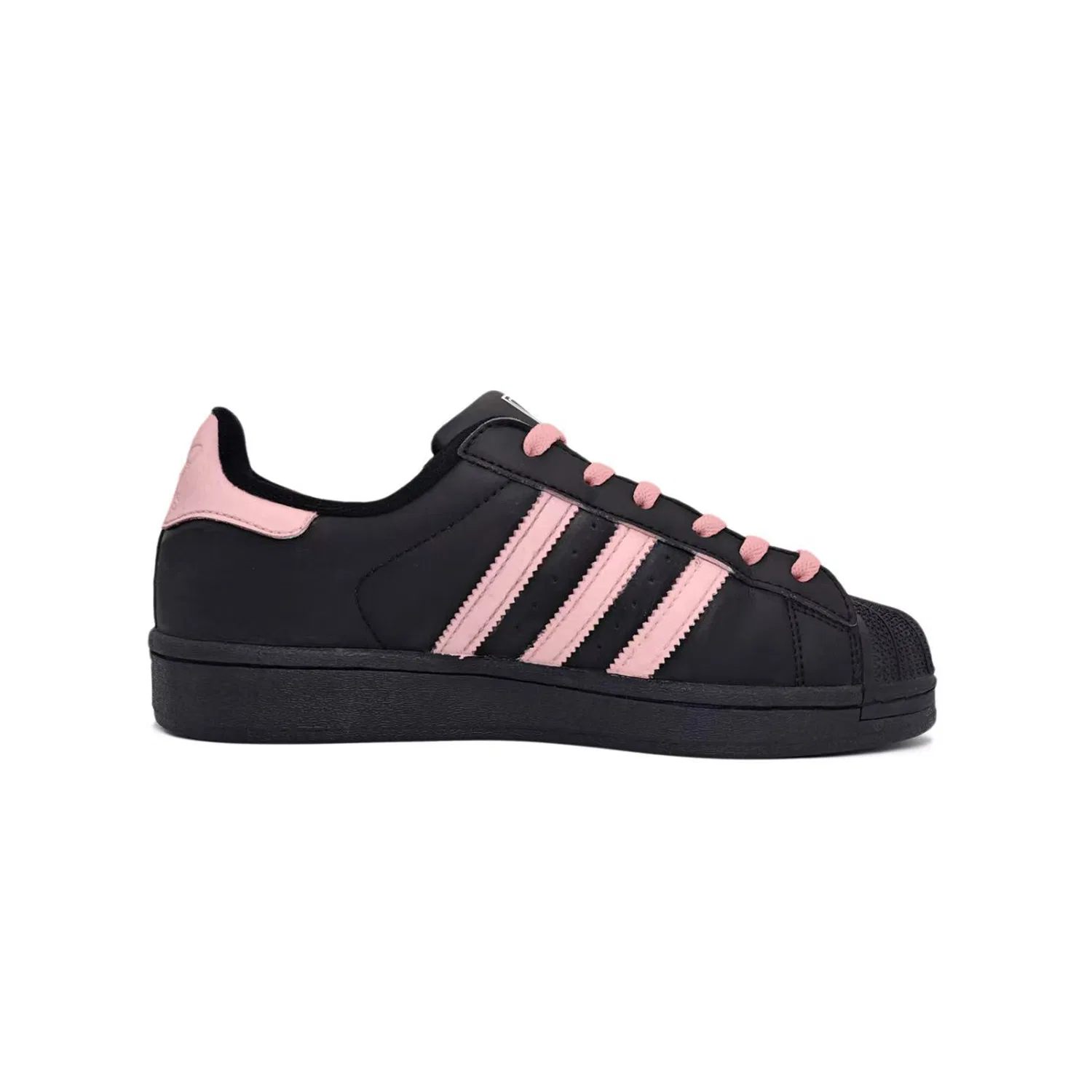 Кроссовки для скейтбординга Superstar 2 Sweetheart Cat Leather Low top детские, черный pink, для подростков Adidas Originals — фото 3
