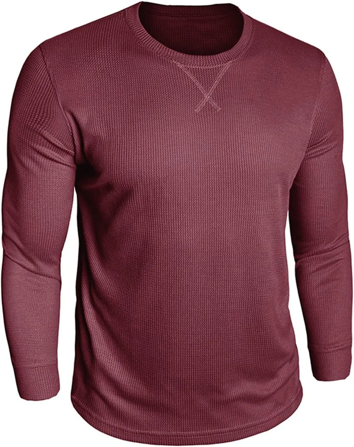 Мужская термо-футболка slim fit Henley Shirt, Red — фото 3