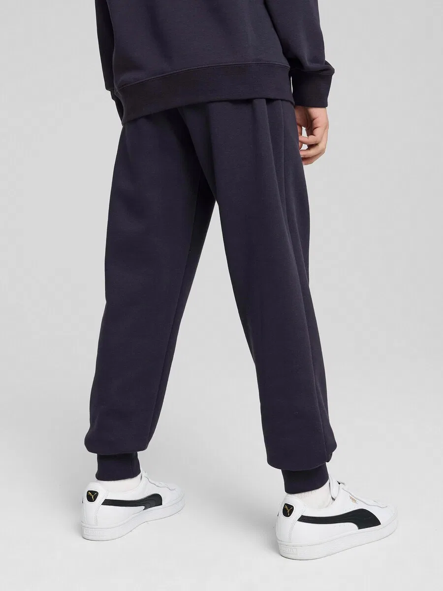 Спортивные брюки PUMA Tapered Workout Pants 'ESS No. 1' темно-синего цвета — фото 4