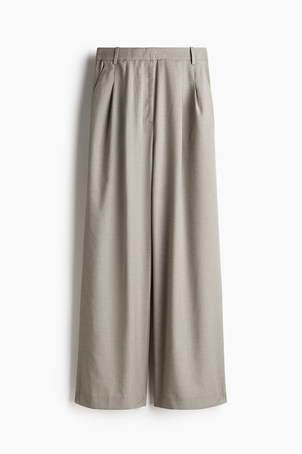 

Брюки H&M Wide-leg, серо-бежевый