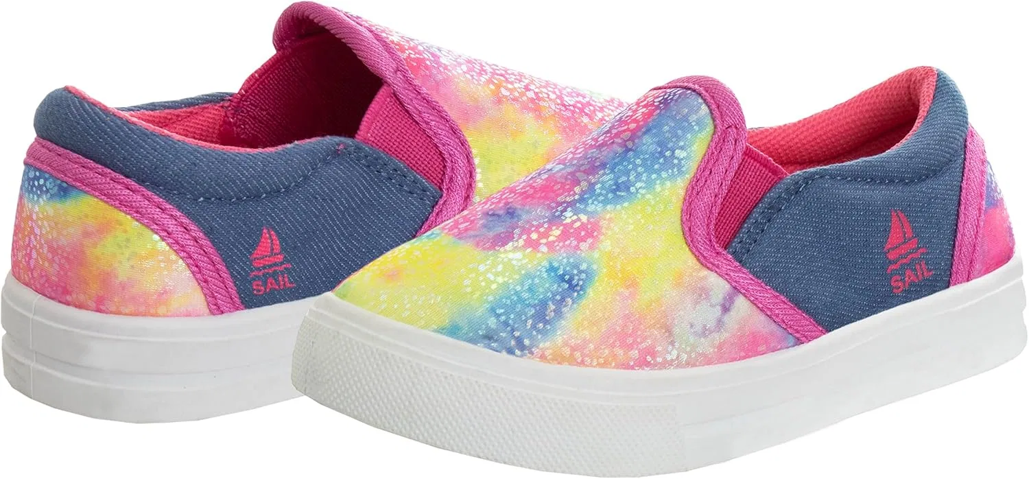 Детские кеды для девочек без шнуровки SAIL, Pink Denim — фото 3