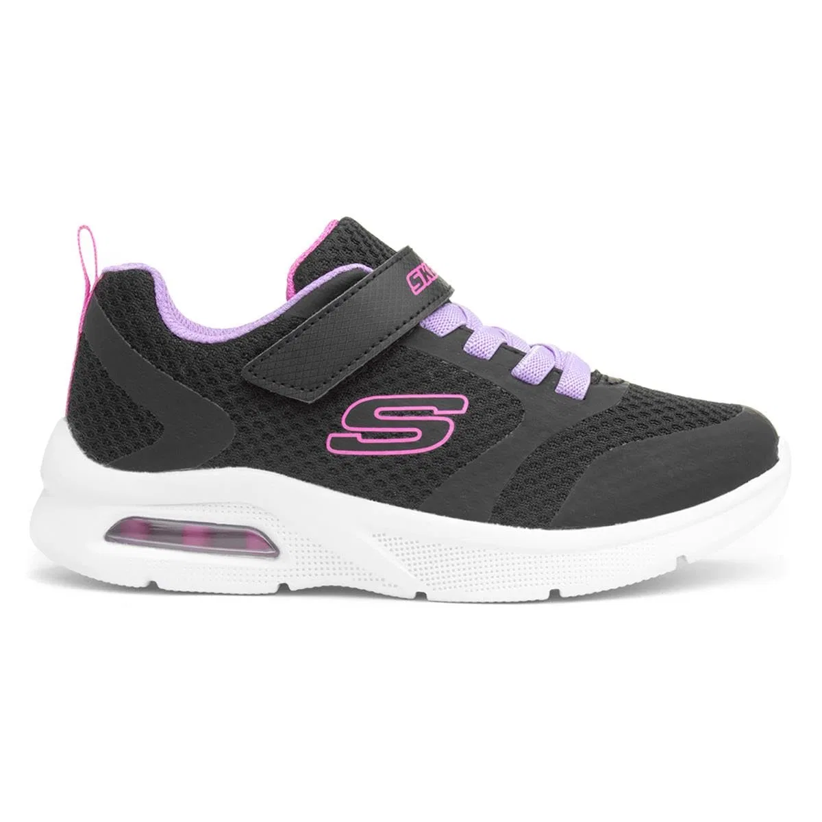 Детские кроссовки для мальчиков с принтом Skechers, Black Lavender — фото 2