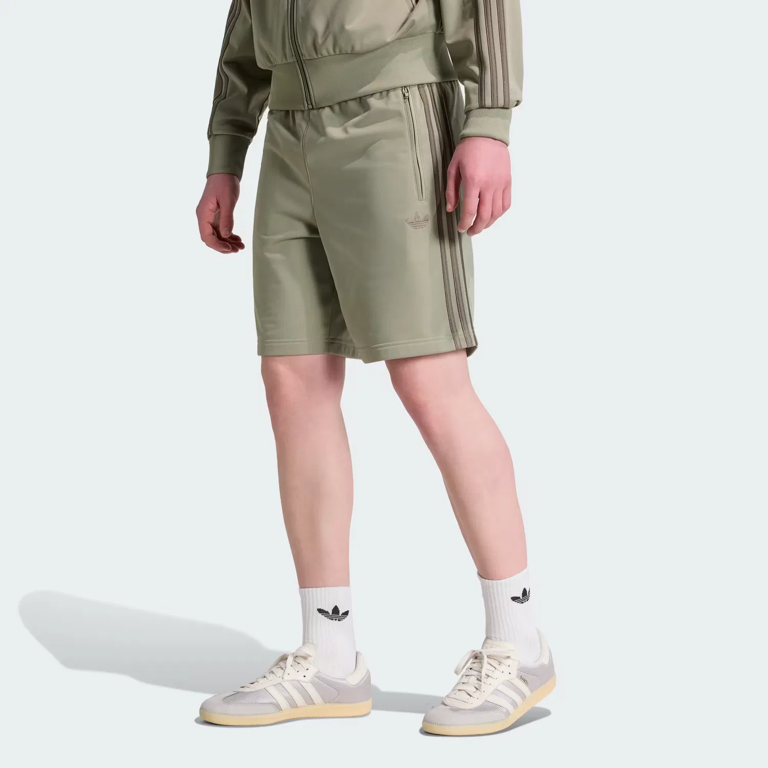 Мужские спортивные шорты с кулиской Firebird Adidas Originals, серебристо-серый