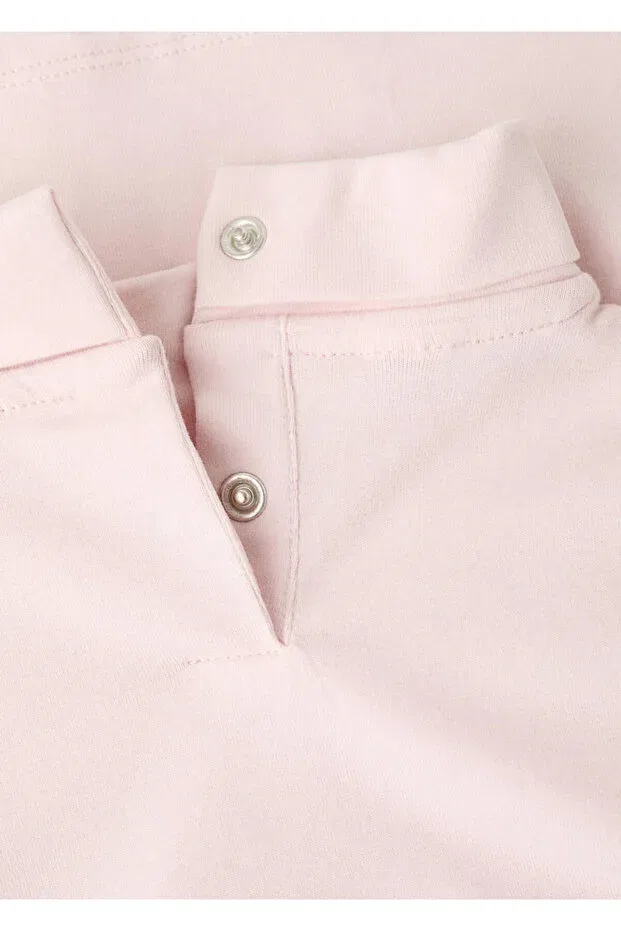 Детская хлопковая футболка с длинным рукавом Mango Baby, Pink — фото 3