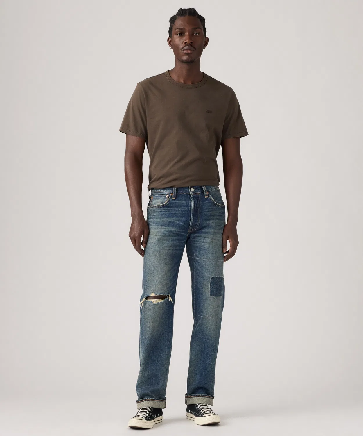 Мужские джинсы классические прямые 501 ORIGINAL Levi's, Dark Indigo Blue — фото 2
