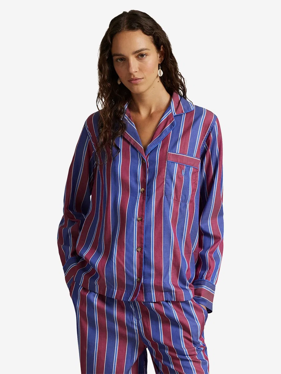 Пижама Polo Ralph Lauren фиолетового и красного цвета — фото 4
