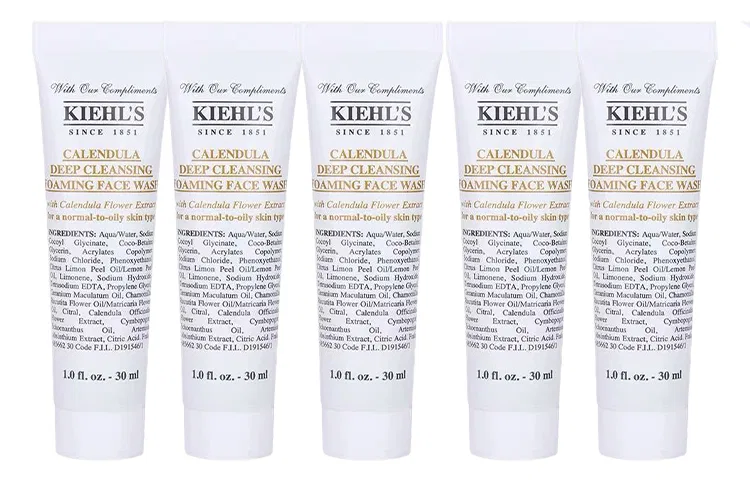 Набор миниатюр очищающего геля Kiehl's Marigold Cleanser, 30 мл*5, Kiehl's