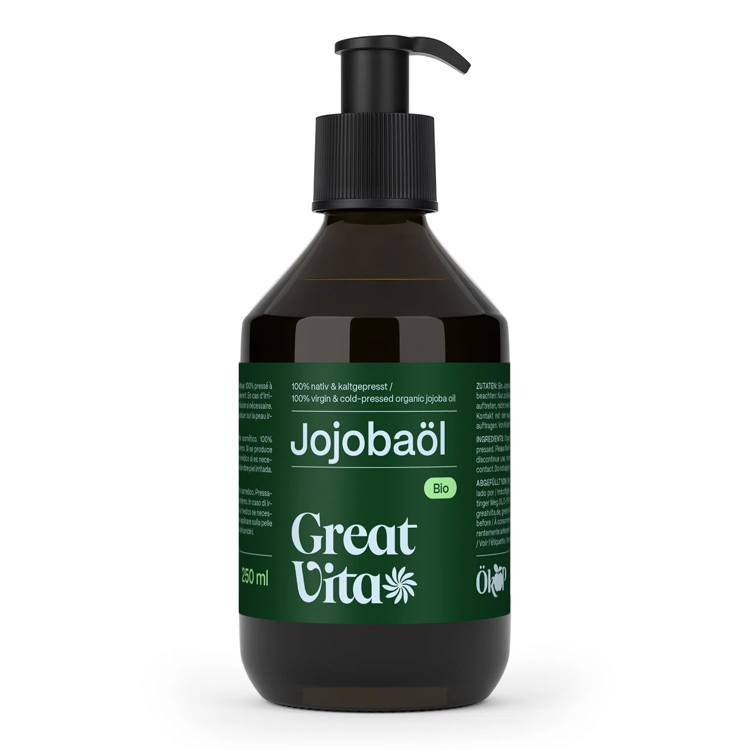 Масло для тела и волос Organic Jojoba Oil, Mea Vita, набор 4 x 250 мл