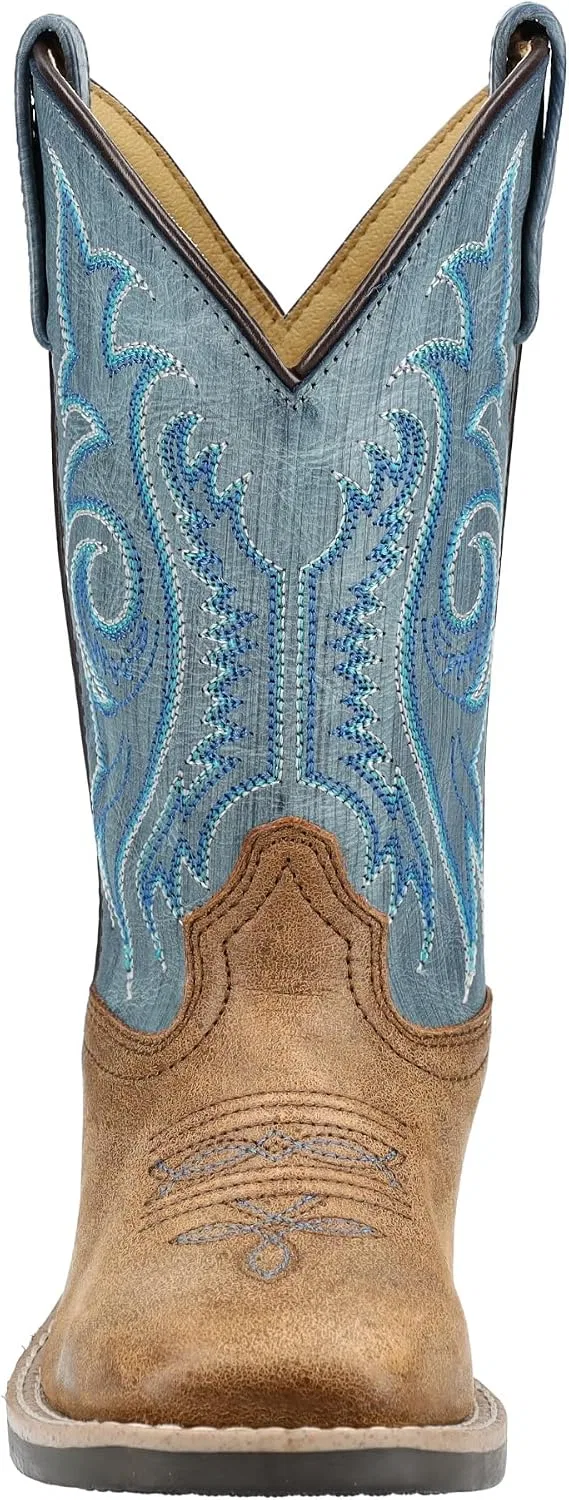 Детские кожаные ботинки в стиле вестерн Smoky Mountain Western Boots Boys Leather Cole Brown Blue 3422Y, Vintage Brown/Vintage Blue — фото 2