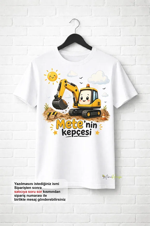 Детская футболка для мальчиков с принтом Personalized Scoop Design Minihouse, White