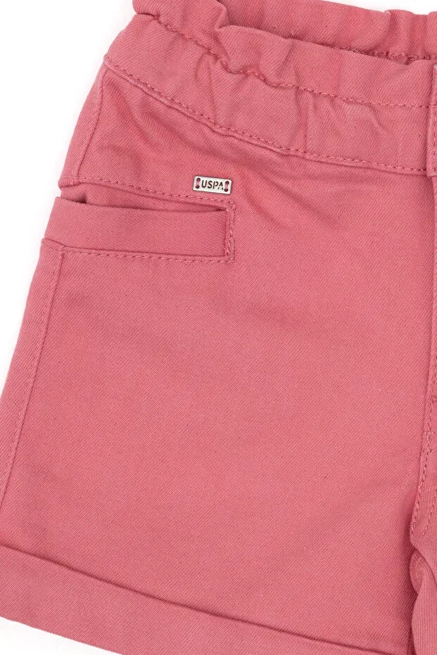 Детские шорты для девочек хлопковые U.S. Polo Assn., Dark Pink — фото 4