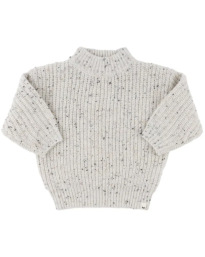 Детский пуловер вязаный с принтом Speckle Knit Grandpa Knitted Pullover oh baby!, серый