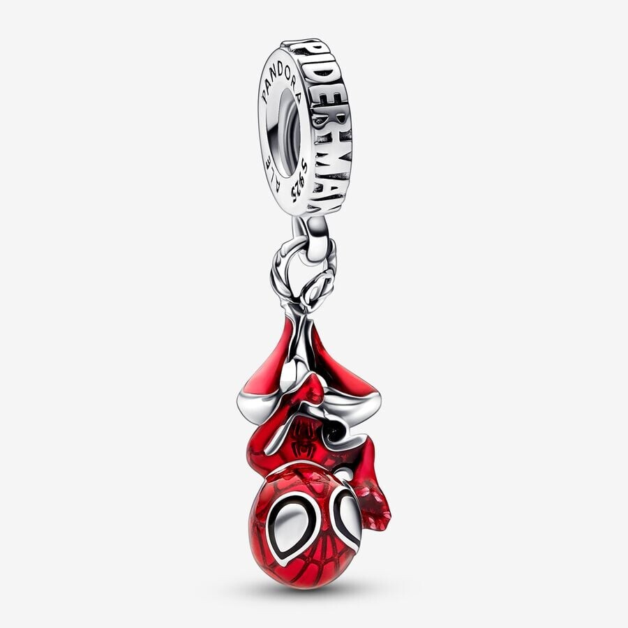 

Шарм-подвеска Pandora Marvel Hanging Spider-Man Dangle, красный/серебро