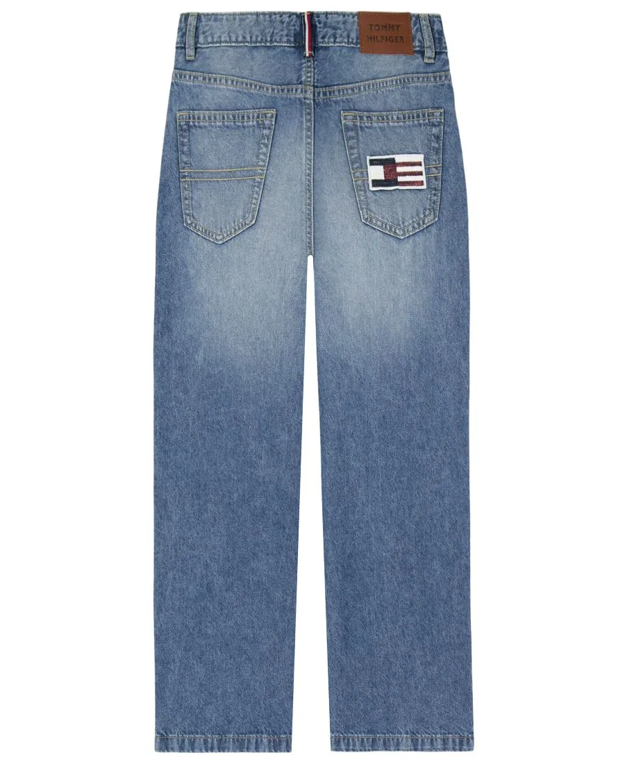 Джинсы свободного кроя с пятью карманами и отделкой из пайеток Tommy Hilfiger, Lexington Wash — фото 2