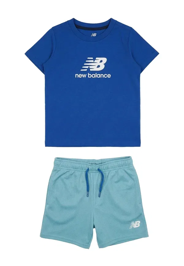 Детский комплект из футболки и шорт с принтом Completo bambino set New Balance, Blu, синий