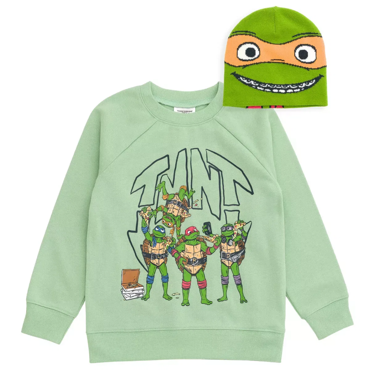 Детское худи с принтом Teenage Mutant Ninja Turtles Fleece Sweatshirt and Hat Toddler Teenage Mutant Ninja Turtles, Green