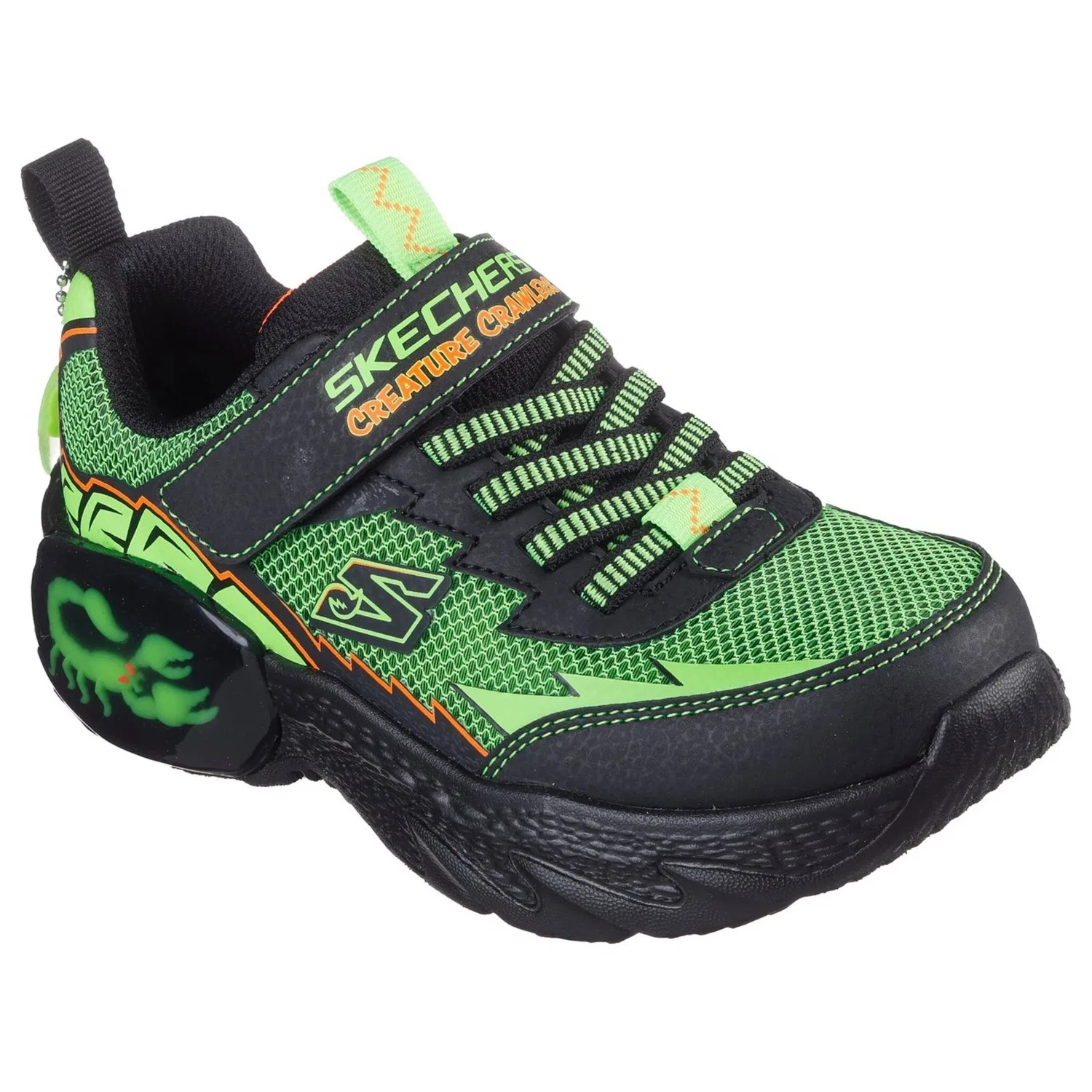 Детские кроссовки с мотивом Skechers, Black/Lime