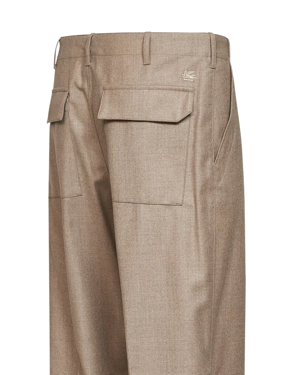 Фланелевые брюки из чистой шерсти ETRO, нейтральные — фото 2