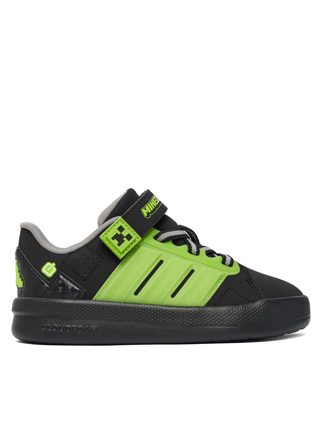 Кроссовки для мальчика Minecraft Lightorama Court Shoes Children Adidas, черный