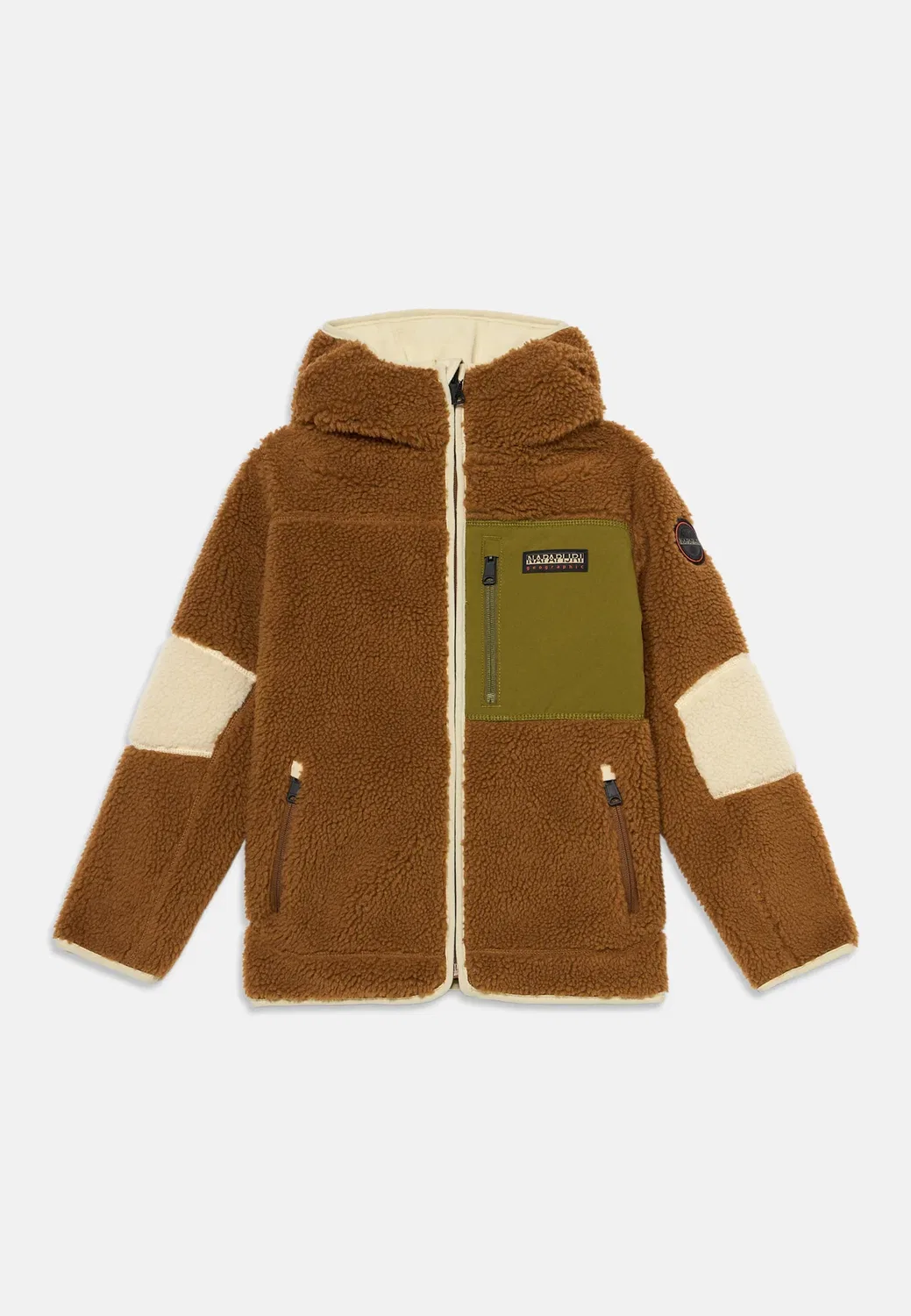 Худи Yupi унисекс - флисовая куртка Napapijri, Medium Brown