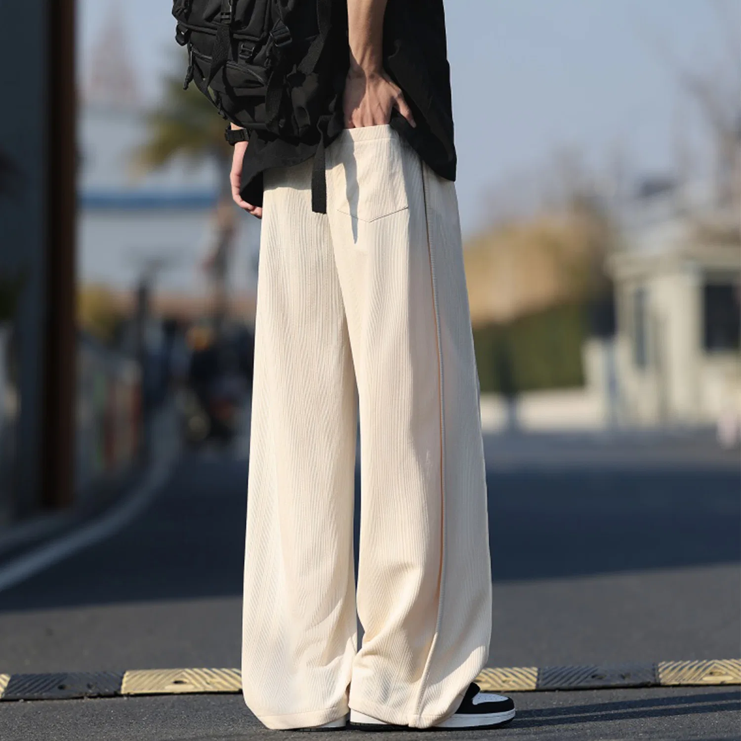 Детские брюки свободного кроя Beige Apricot Casual Pants WARRIOR — фото 4