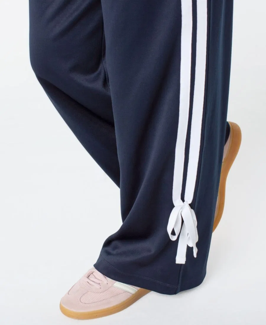 Штаны спортивные с бантом и широкими штанинами Celebrity Pink, Navy White — фото 4