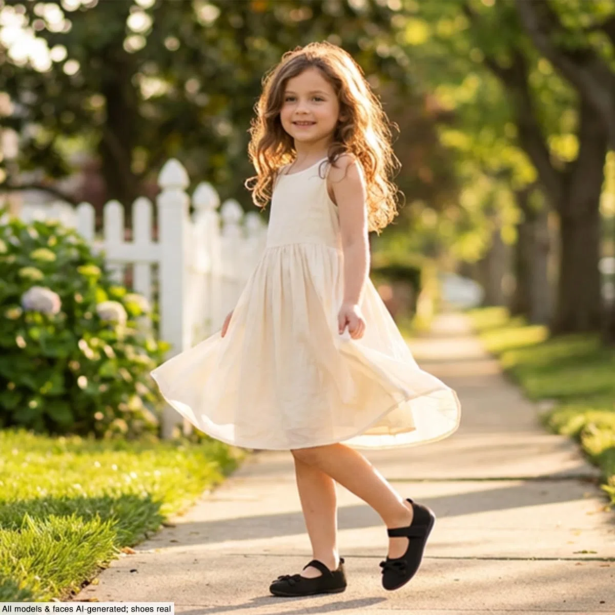 Детские балетки для девочек с бантом Fv8suxie, Black — фото 2