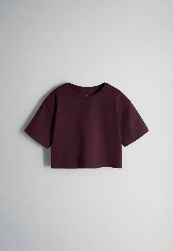 Футболка хлопковая Regular fit T-shirt The Set, Pink, Purple, White, белый/фиолетовый/розовый — фото 4