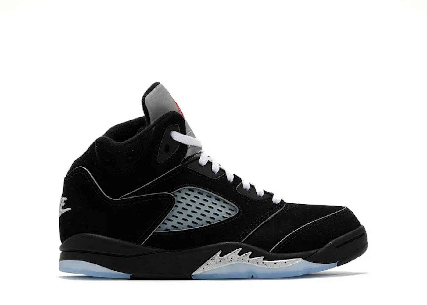 Детские кроссовки с открытой сеткой Jordan 5 Retro OG Jordan, Black/White-Metallic Silver-Fire Red