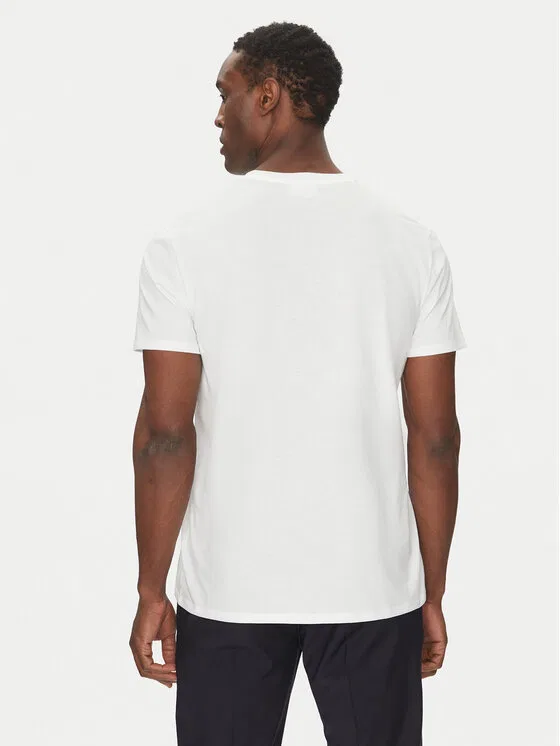 Футболка Lacoste Regular Fit, V-образный вырез, белый — фото 3