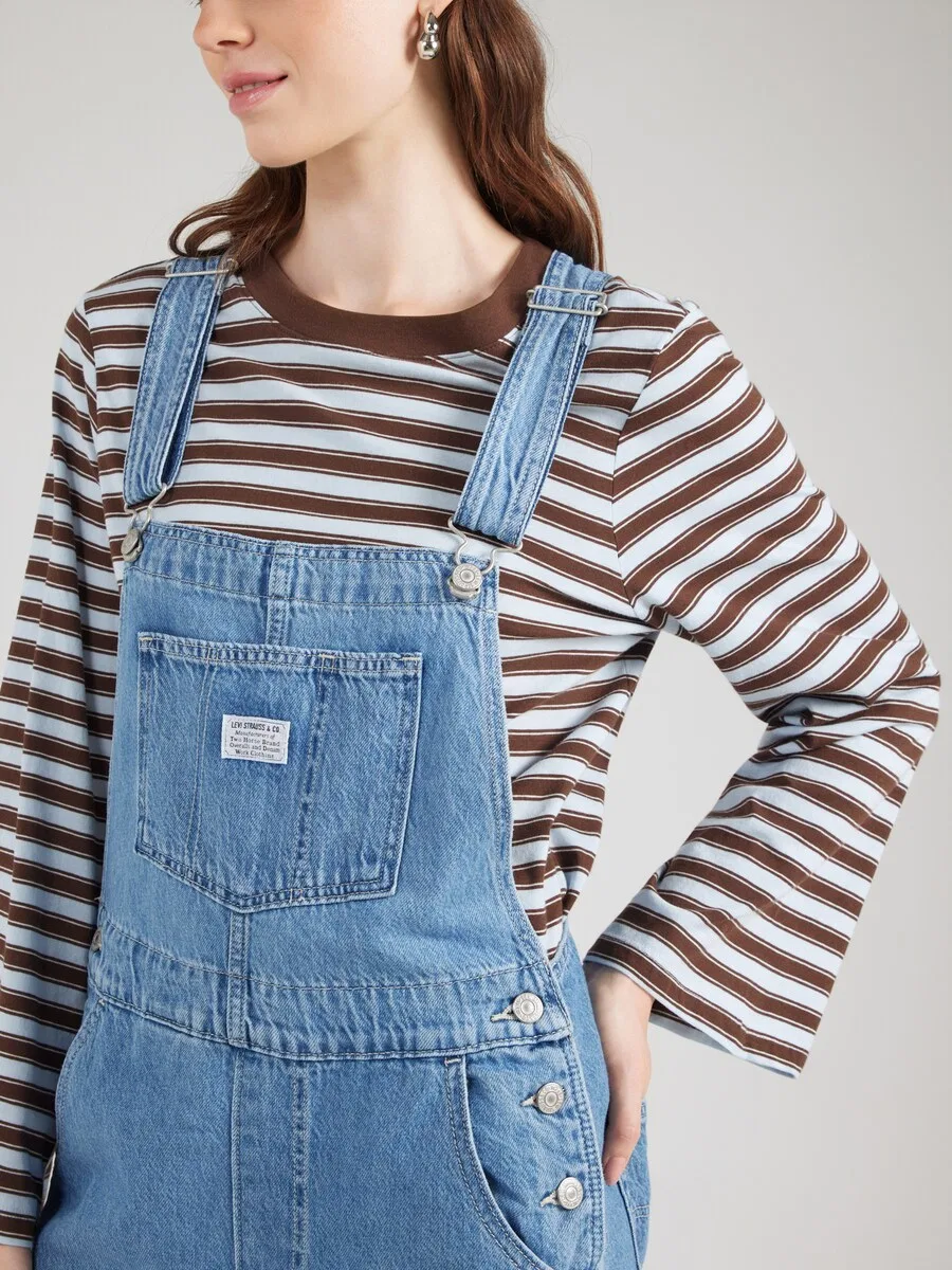 Джинсовый комбинезон LEVI'S Regular, синий деним — фото 3