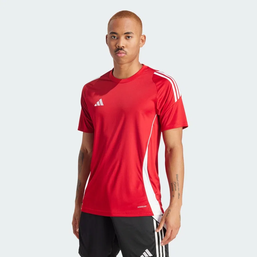 Футболка спортивная с длинным рукавом TIRO24 JSY IS1016 adidas, Красно-белый